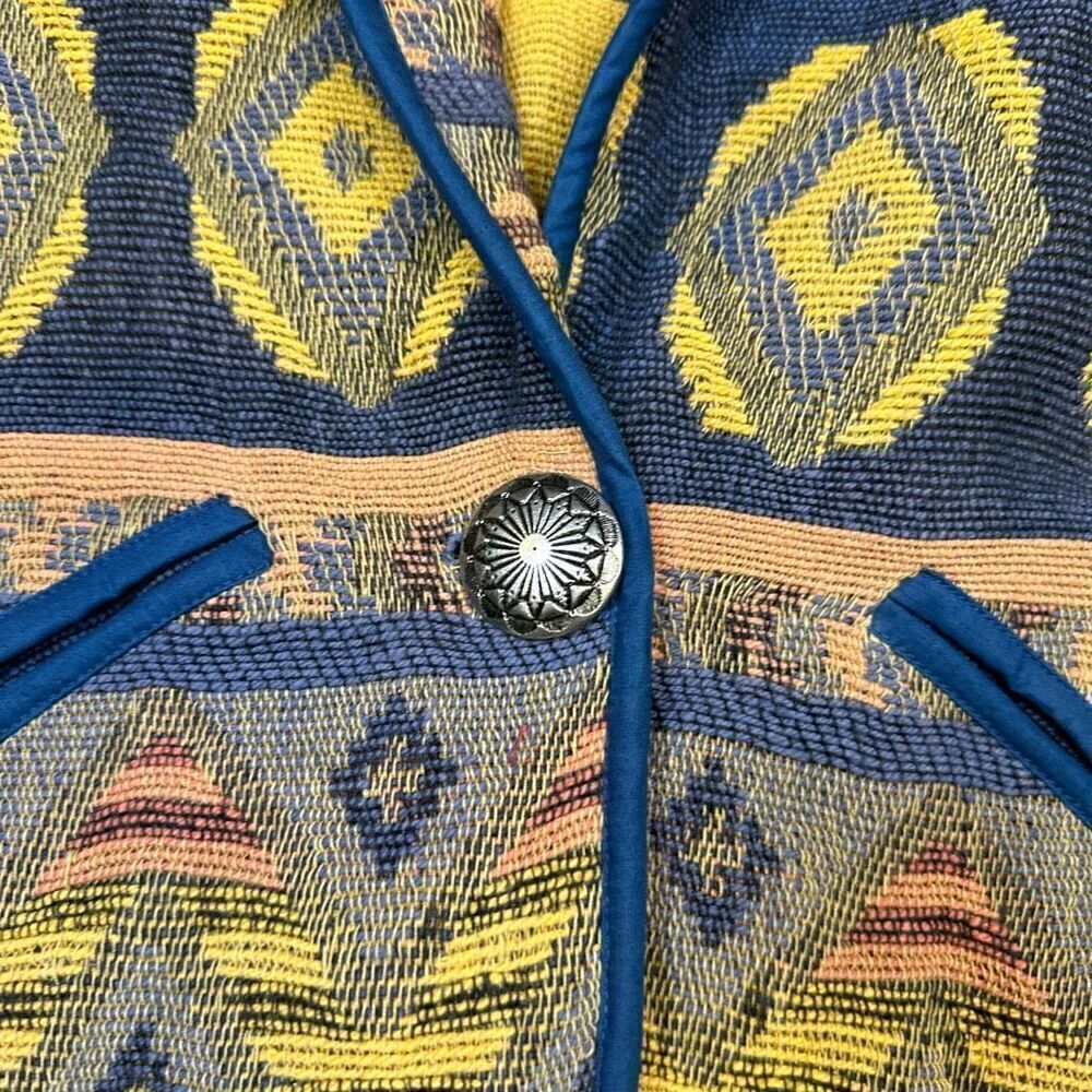Dress Barn Women’s XL Vintage Southwestern Tribal Blazer Woven Bolero Jacket NWT - Picture 6 of 11
